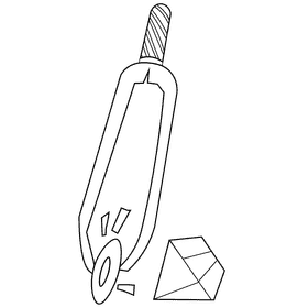 Jeweler tweezers black and white clipart