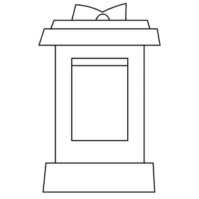 Judge cathedra black and white clipart