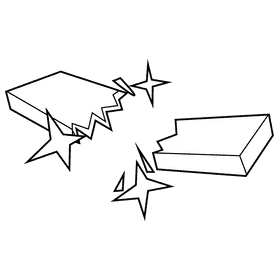 Karate hit black and white clipart