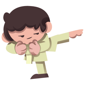 Karate karatist clipart