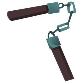 Karate nunchaki clipart