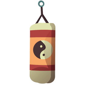 Karate punching bag clipart