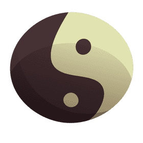 Karate yin and yang clipart