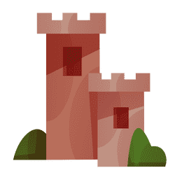 Knight castle clipart