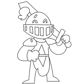 Knight black and white clipart