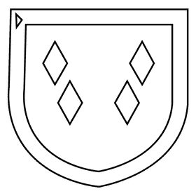 Knight shield black and white clipart