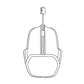 Gaming mouse drawing black and white clipart