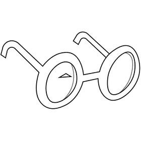 Librarian glasses black and white clipart