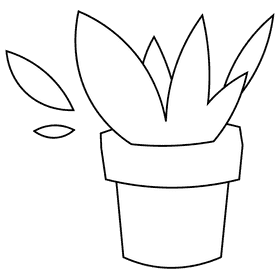 Librarian plant black and white clipart