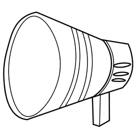 Lifeguard speaker black and white clipart