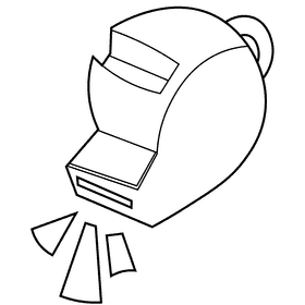 Lifeguard whistle black and white clipart