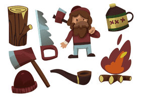 Lumberjack vector
