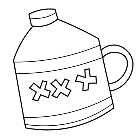 Lumberjack drink black and white clipart