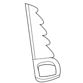 Lumberjack saw black and white clipart