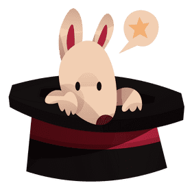 Magician rabbit clipart