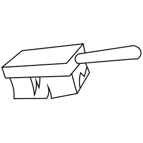 Maid brush black and white clipart