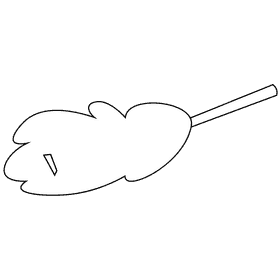 Maid dust cleaner black and white clipart