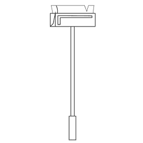 Maid floor brush black and white clipart