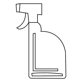 Maid spray black and white clipart