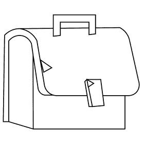 Manager case black and white clipart