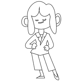 Manager black and white clipart