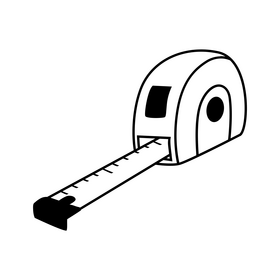 Tape measure drawing black and white clipart free download