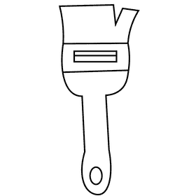 Mechanic brush black and white clipart