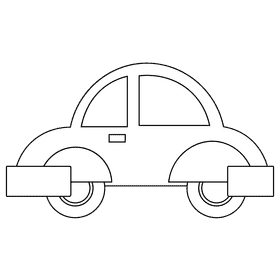 Mechanic car black and white clipart