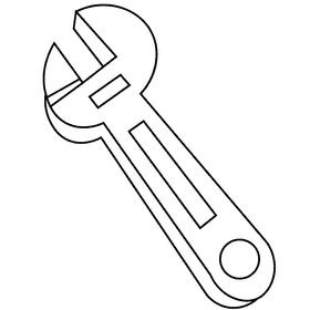 Mechanic instrument black and white clipart