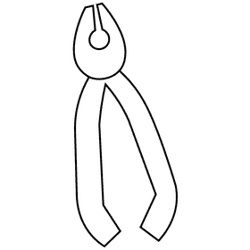 Mechanic pilers black and white clipart