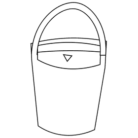 Dairy farmer milking bucket black and white clipart