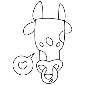 Dairy farmer milking cow black and white clipart