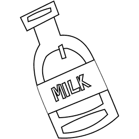 Dairy farmer milking milk black and white clipart