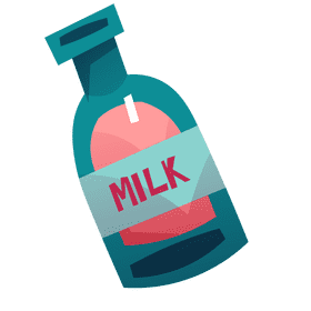 Dairy farmer milking milk clipart