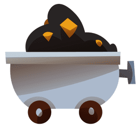 Miner minecart clipart