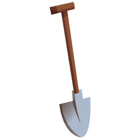 Miner shovel clipart