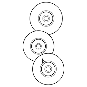 Musician discs black and white clipart