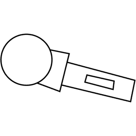 Musician microphone black and white clipart