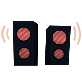 Musician speakers clipart