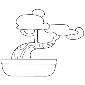 Ninja banzai black and white clipart