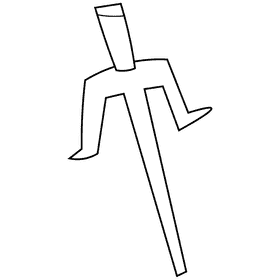 Ninja sai black and white clipart