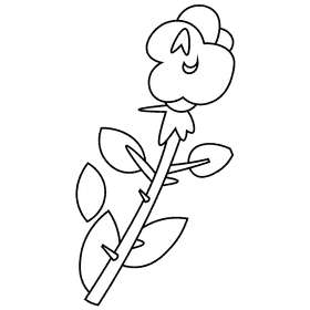 Nun rose black and white clipart