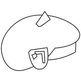 Paratrooper beret black and white clipart