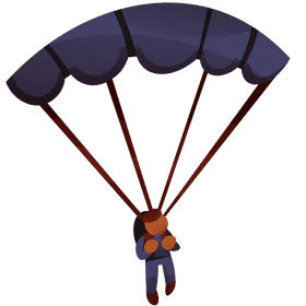 Paratrooper fall clipart