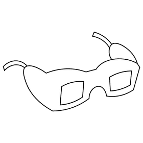 Paratrooper glasses black and white clipart