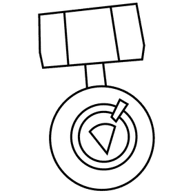 Paratrooper medal black and white clipart