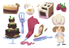 Pastry chef vector