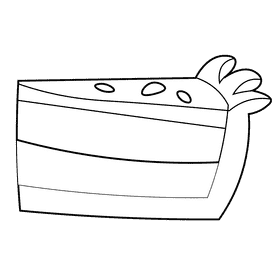 Pastry chef cake black and white clipart