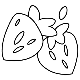 Pastry chef strawberry black and white clipart