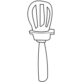 Pastry chef tool black and white clipart